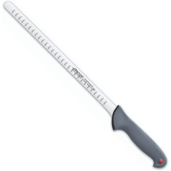 Couteau à saumon gris - lame alvéolée acier inoxydable 30 cm - Colour Prof - Arcos