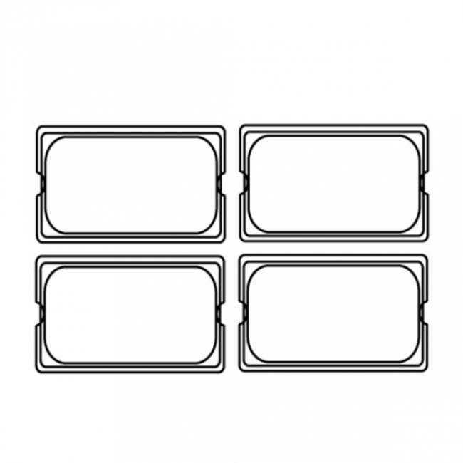 Couvercle GN 1/4 en inox pour référence 181,73 26,5X16cm - Gastronorme - AZ Boutique