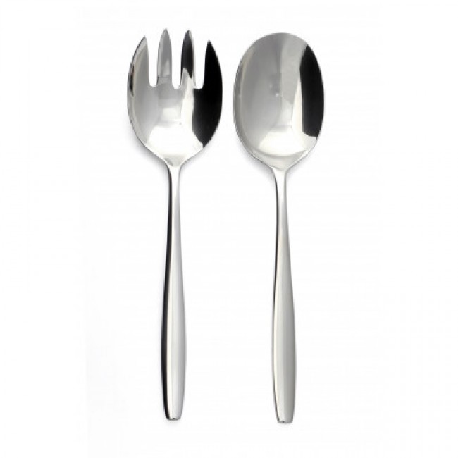 Couverts de salade 18/10 de 3mm finition miroir - 2 pièces - Florence Amefa