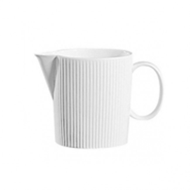 Cremier en porcelaine blanche 22cl avec motif lignes droites en relief - Ginseng - Chef & Sommelier