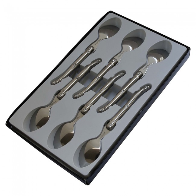 Cuillères à café tribloc argenté en acier inoxydable - Laguiole - Pradel Excellence