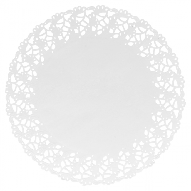 Dentelle ronde blanche de 14cm en papier - Lot de 250 - Dentelles papiers - AZ boutique