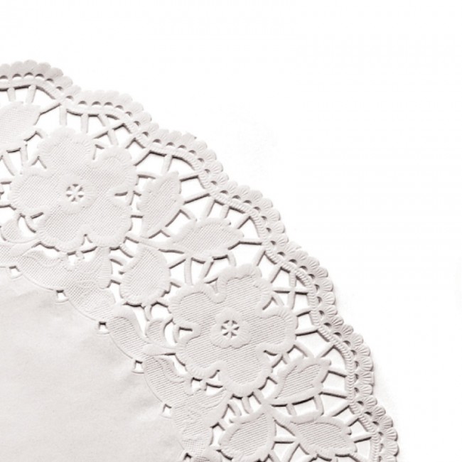 Dentelle ronde blanche de 16.5cm en papier - Lot de 250 - Dentelles papiers - AZ boutique