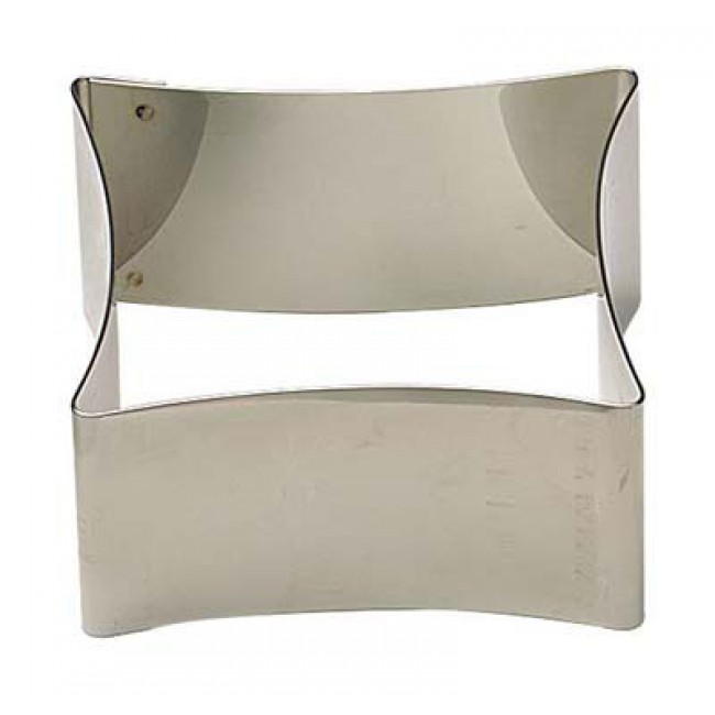 emporte piece inox carrée concave - 6 x 6 cm - forme inox et nonnette - gobel