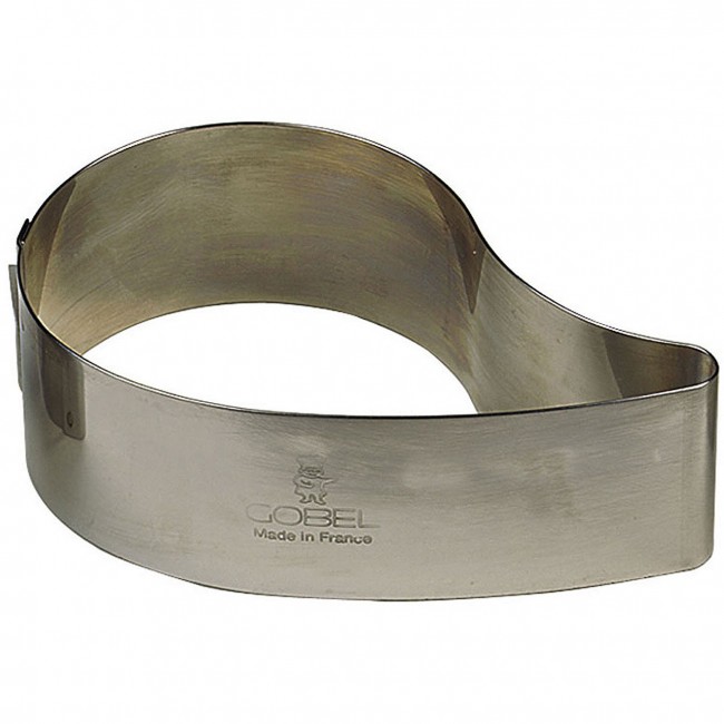emporte piece inox goutte - 9 x 5 cm  - forme inox et nonnette - gobel