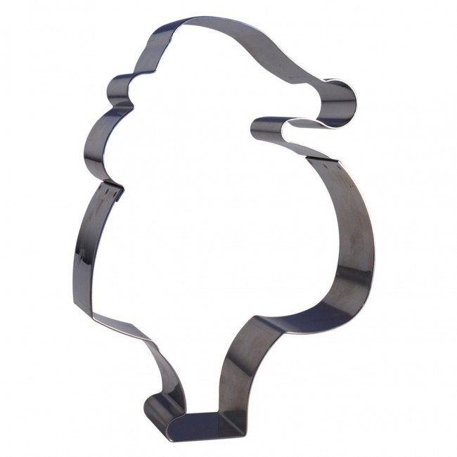 emporte piece inox pere noel - 12 x 6.5 cm - forme inox et nonnette - gobel