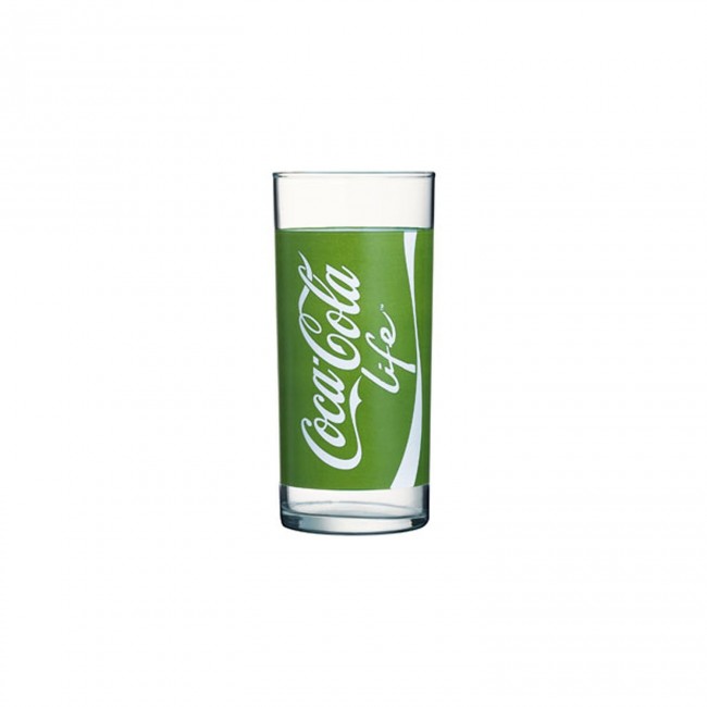Verre Coca Cola 30cl avec motif vert - Gobelet forme haute- Lot de 6  - Coca Cola - Luminarc
