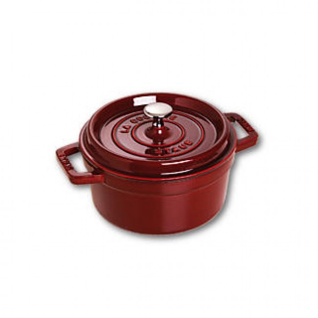 Cocotte en fonte ronde 10 cm rouge grenadine - Vitamines - Staub