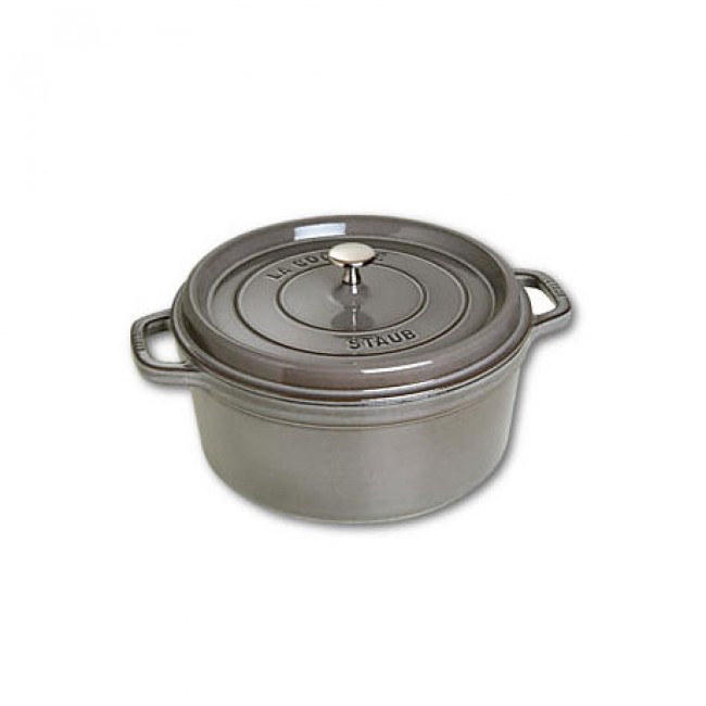 Cocotte en fonte ronde 26 cm gris graphite - Fondamentales - Staub