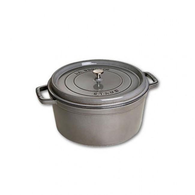 Cocotte en fonte ronde 34 cm gris graphite - Fondamentales - Staub
