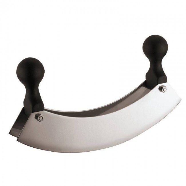 Hachoir berceuse double lame en acier 30,2x5,7x14,6cm - Paderno