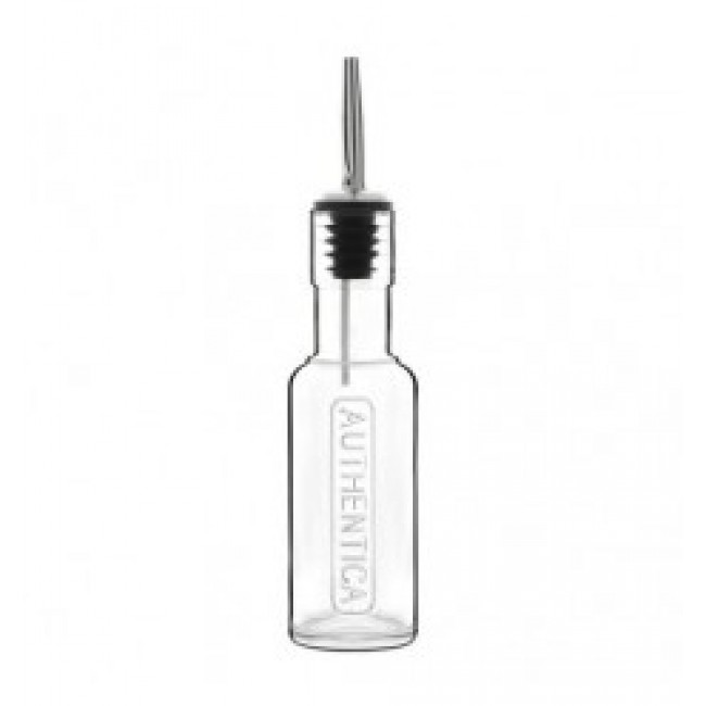 Huilier avec bec verseur en inox en verre transparent - 25cl - Authentica - Bormioli Rocco