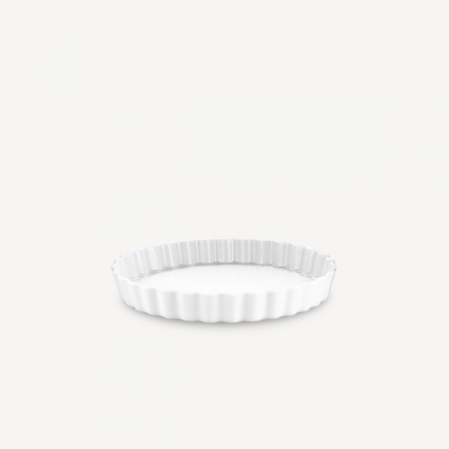 Moule à tarte rond blanc 33cm en porcelaine - collection generale - pillivuyt