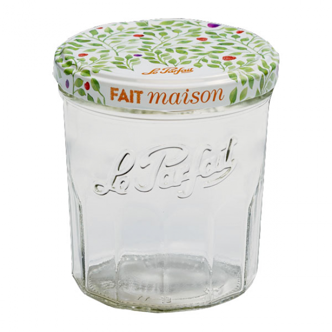 Lot de 6 pots à confiture en verre 324ml avec couvercle à vis 82mm - Confiturier - Le Parfait
