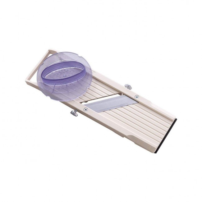 Mandoline japonaise lame inox 64 mm premium petit modèle plastique ABS 37 x 11.5 x 4.4 cm - BENRINER - Bron Coucke