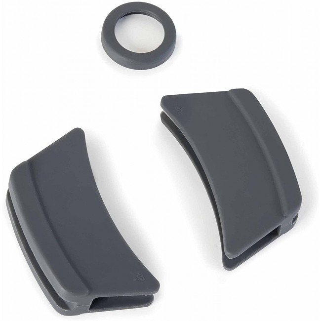 Maniques / Protections en silicone gris avec anneau - casserole ronde 26x20cm - Manique - Lacor