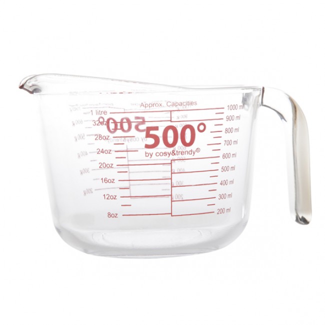 Mesure graduée en verre 1000ml - 500°- Cosy & Trendy