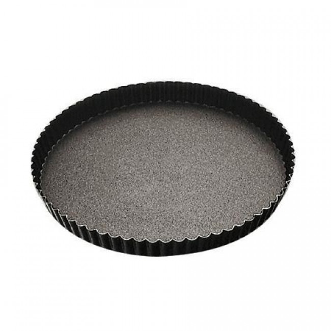 Moule à tarte cannelé 28cm en métal anti-adhérent - Tourtière cannelée - Paderno