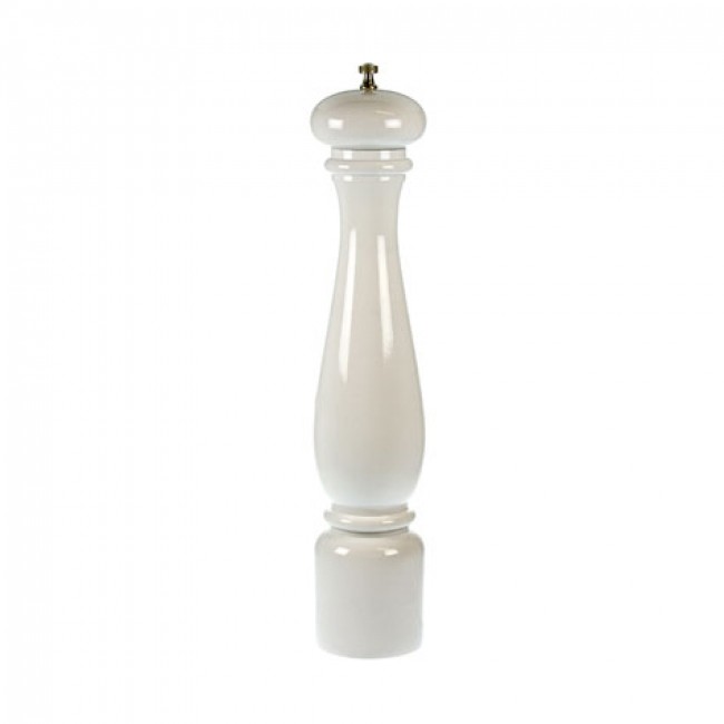 Moulin à poivre 42cm en bois laqué blanc - Torino - Bisetti