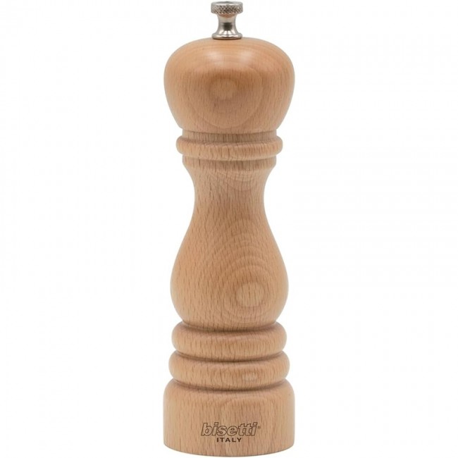 Moulin à sel 18cm en bois naturel - Roma - Bisetti