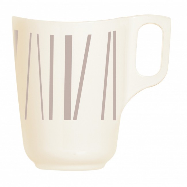 Mug 30cl beige en zenix avec motifs baguette taupe - Intensity - Arcoroc