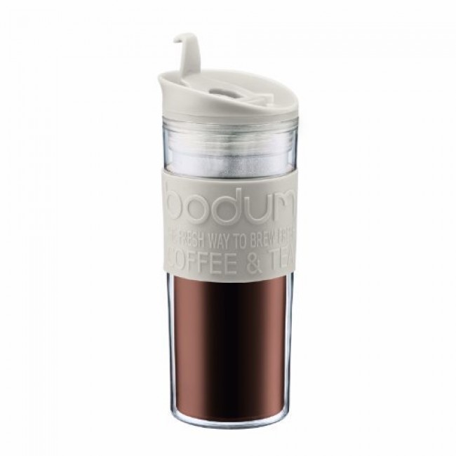 Mug de voyage en plastique 45cl blanc crème - Travel Mug - Bodum