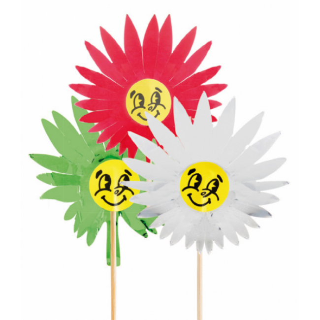 Piques décoration glaces "chenille soleil" 15 cm assorties bois - AZ Boutique