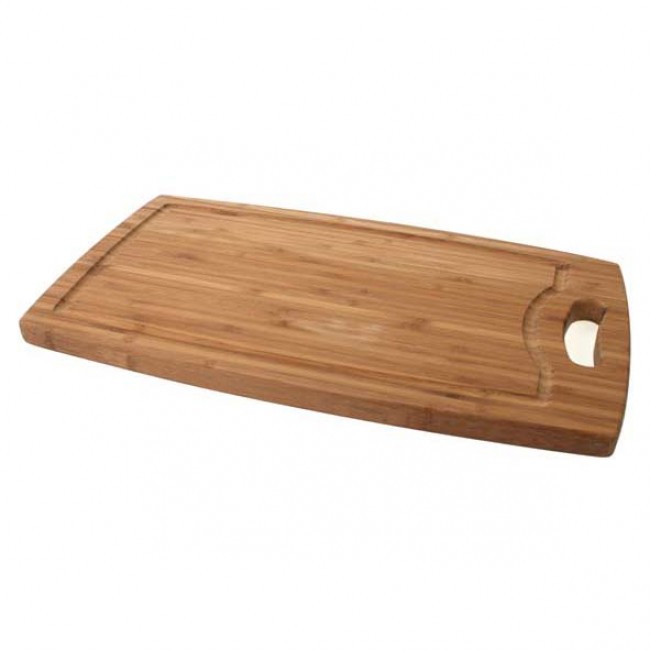 Planche à découper à rigole en bambou 42cm x 24cm x 1,8cm - Planche en bois - Cosy & Trendy