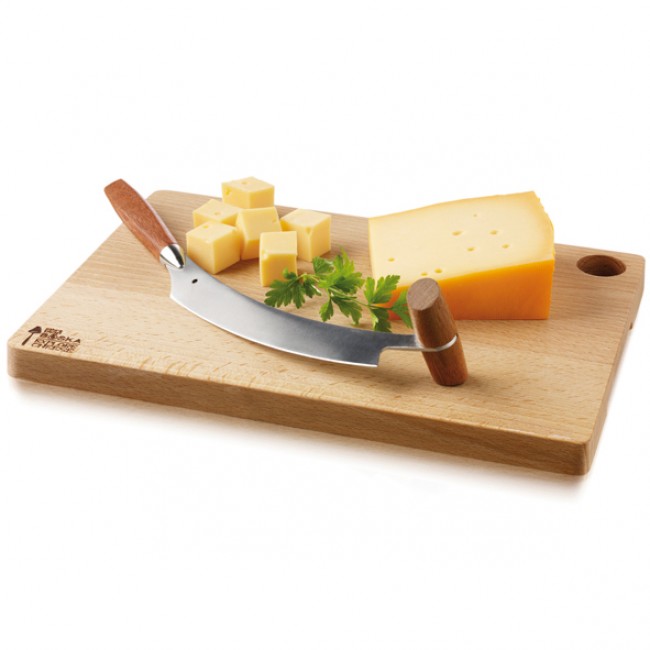 Planche à fromage en bois avec couteau à fromage 2 poignées - Explore - Boska