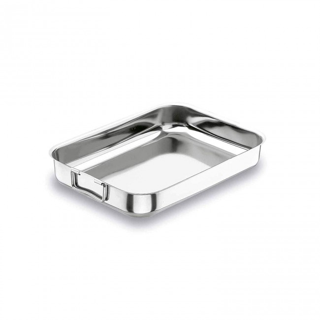 Plat à gratin à anse rectangulaire acier inoxydable 30 x 10 x 10 cm - Lacor
