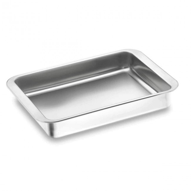 Plat à gratin rectangulaire acier inoxydable 35 x 26 x 5.5 cm - Lacor