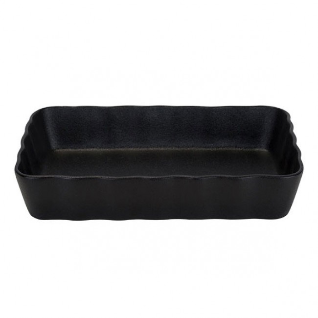 Plat à gratin rectangulaire noir grès 21.6 x 14 x 4.8 cm - Yara Black - Cosy & Trendy