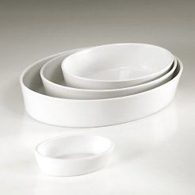 Plat sabot ovale blanc 26 x 19cm en porcelaine - Collection Generale - Pillivuyt