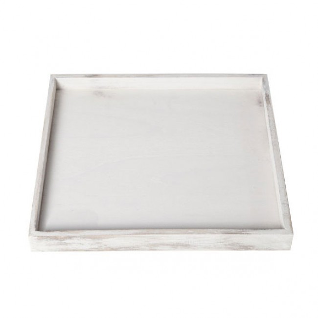 Niceminiwall Plateau De Service Carré En Bois Naturel – Idéal Pour Petit Déjeuner, Dîner, Thé, Café, Gâteaux Et Fruits (20 X 20 X 1,5 Cm)