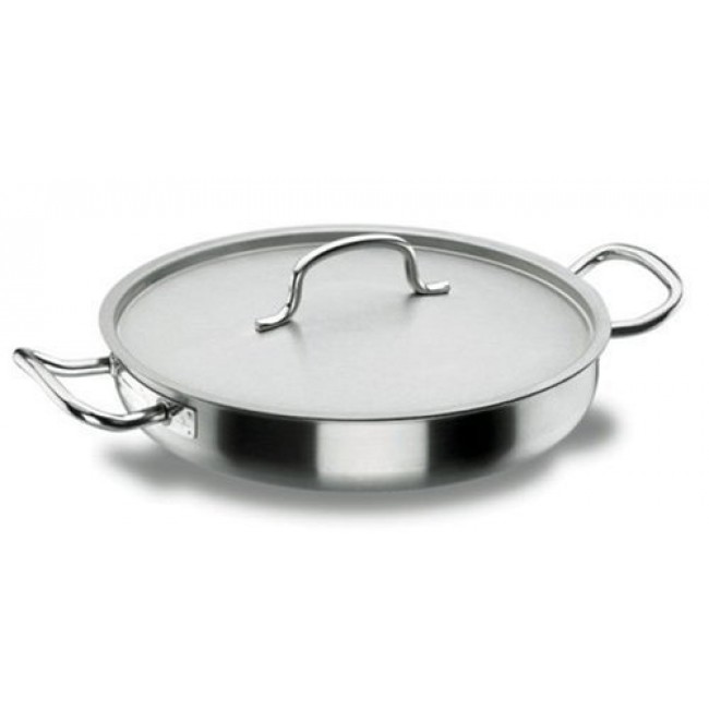 Poêle à paëlla induction à couvercle inox 18/10 - Ø 28 cm - Chef Classic - Lacor