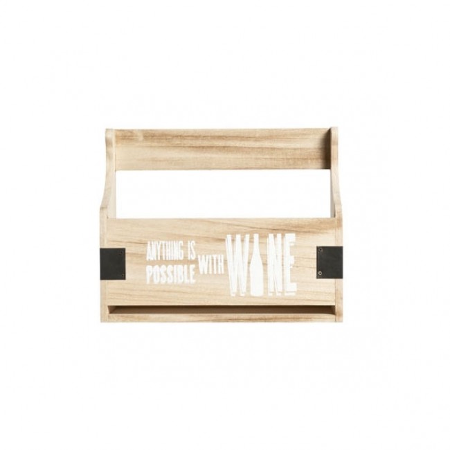 Porte bouteille en bois 27 x 10 x 22cm - Cosy & Trendy