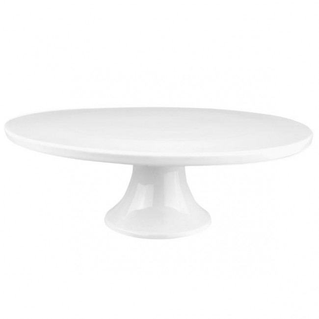 Présentoir à gâteaux porcelaine blanc 1 niveau 28 cm - NBC - Cosy & Trendy