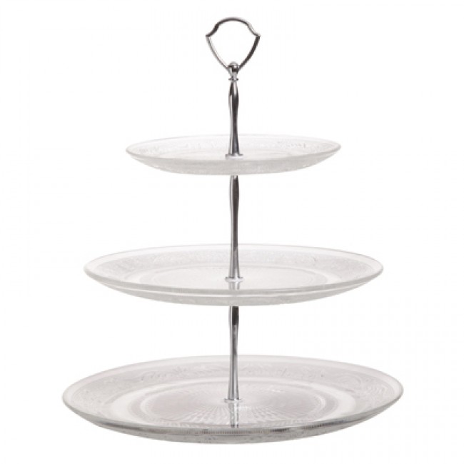 Présentoir à gâteaux 3 niveaux 18cm / 25,5cm / 29cm - hauteur 34cm - Retro - Cosy & Trendy
