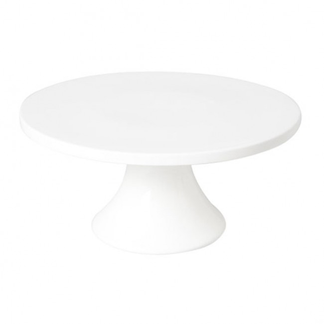 Présentoir à gâteaux porcelaine blanc 1 niveau 20 cm - NBC - Cosy & Trendy