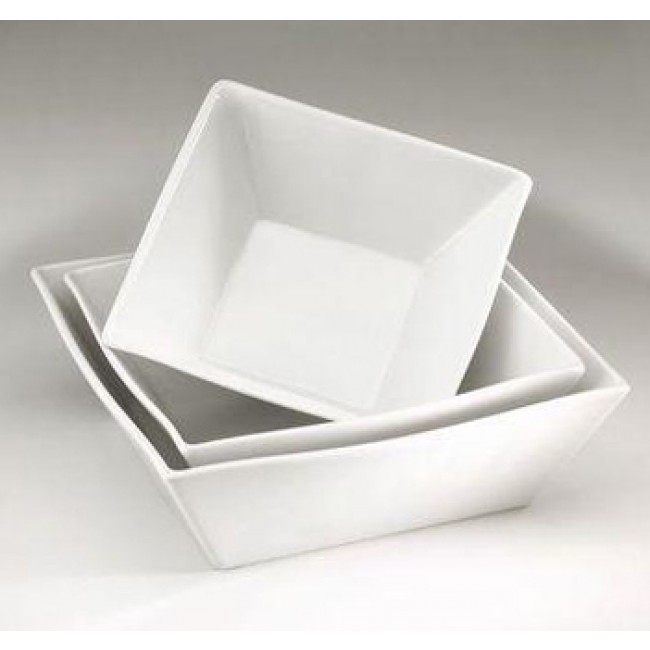 Saladier 18cm carré blanc en porcelaine - Quartet - Pillivuyt
