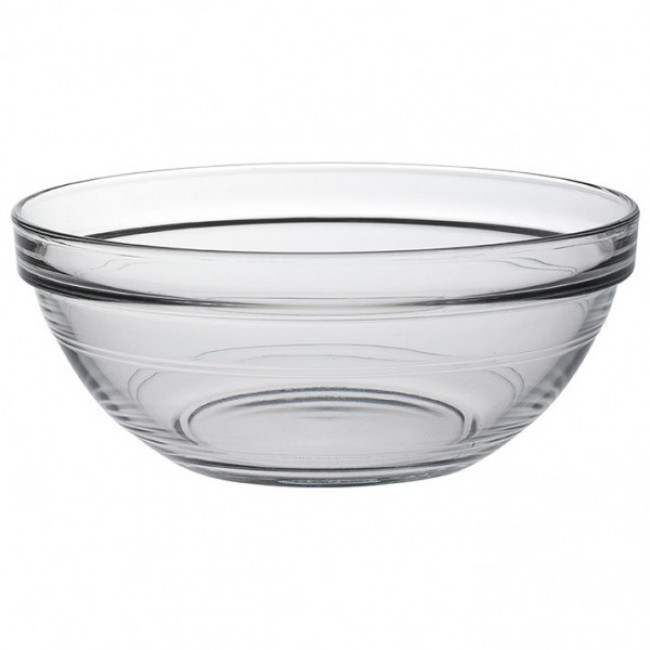 Saladier rond empilable 17cm en verre trempé 