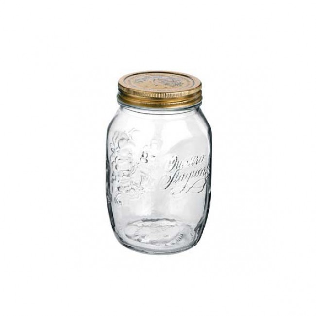 Set de 12 bocaux / pots à conserve 100 cl en verre avec couvercles 86mm - Quattro Stagioni - Bormioli Rocco