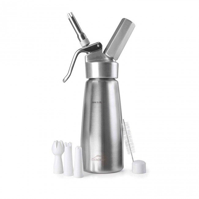 Siphon à crème professionnel en inox et aluminium - 0.5L - Siphons - Lacor