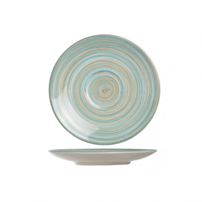 Sous-tasse à déjeuner bleue 17cm en grès - Lot de 6 - Turbolino - Cosy & Trendy
