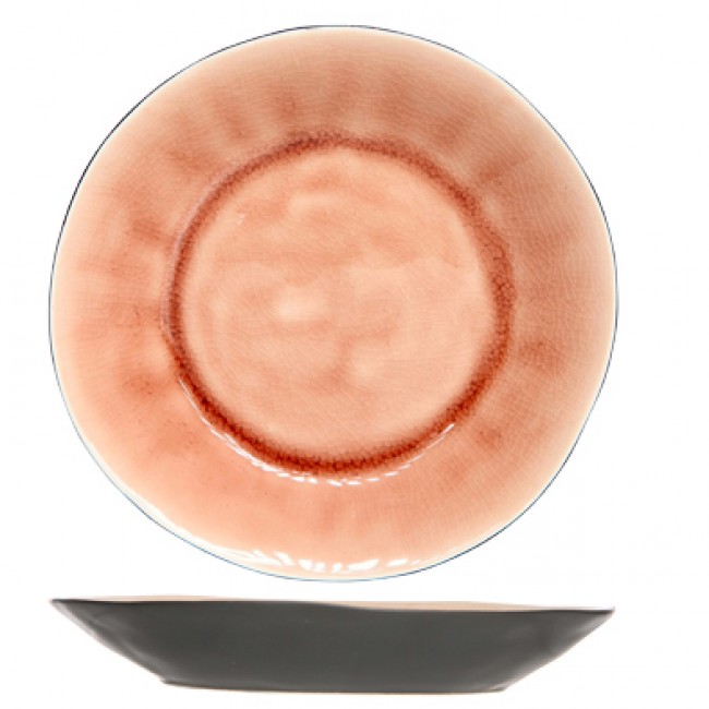 Sous-tasse seule noire et rose 15cm - Laguna Old Rose - Cosy & Trendy