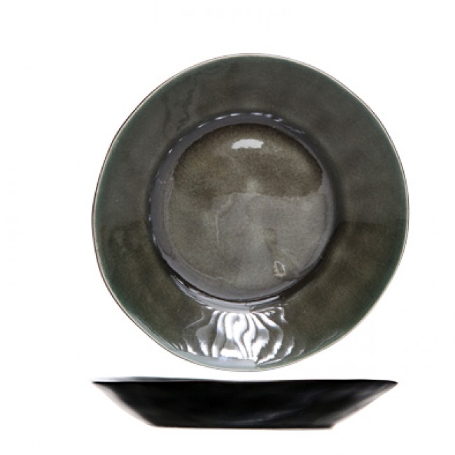 Sous-tasse seule noire et verte 15cm (pour tasse 23cl) - Laguna Verde - Cosy & Trendy