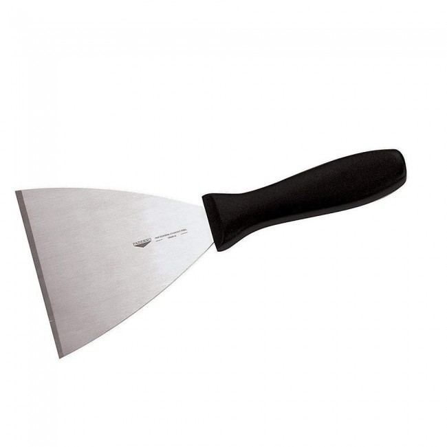 Spatule / grattoir triangulaire en inox et polypropylène 12x12cm - Paderno
