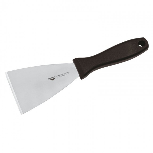 Spatule / grattoir triangulaire en inox et polypropylène 12x4cm - Paderno