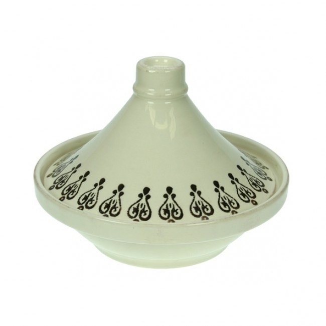 Tajine en grès beige avec motif 28cm - Funcooking - Cosy & Trendy