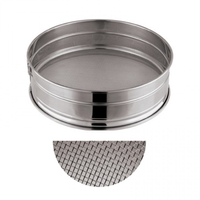 Tamis inox à farine ou à sucre glace Ø 40cm - maille n°20 - Tamis inox - Paderno
